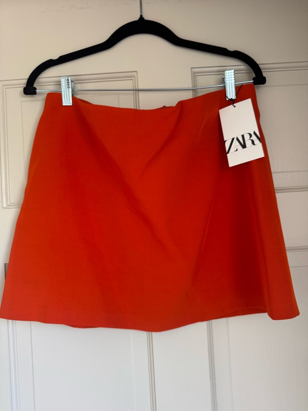 NWT ZARA Orange A-Line Mini Skirt